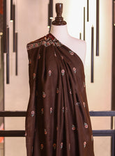 Royal Fashion Embroidered Woolen Shawls - RF25SH I625-P02 Brown